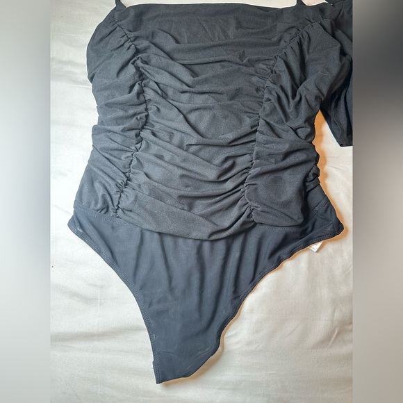 Fashion Nova Kiara One Shoulder Mesh Bodysuit, New, Size XL - Picture 12 of 13